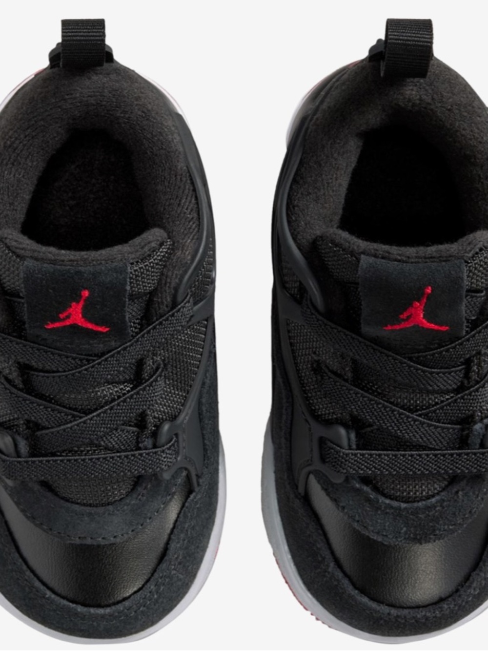 Jordan Black/Varsity Red/Wolf Grey Toddlers 4 RM (TD) 4C.  40